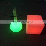 Commercial Furnitur RGB LED Furniture Rechargeable Battery LED Coffee Table With Glass Top thumbnail-1