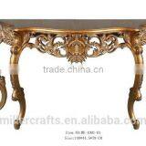Rococo Style Furniture Living Room Antique Gold Console Table thumbnail-5