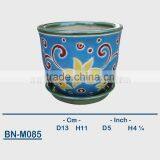 Vietnamese Ceramic Hand Carved Mini Flower Pot BN-M085 thumbnail-1