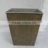 Yellow Antique Finish Metal Planter For Garden thumbnail-1