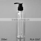 250ml Round Shoulder Shampoo Bottle Screw Pump Cosmetic Lotion Clear Pet Plastic Bottle China Suppliers Best Sellers thumbnail-2