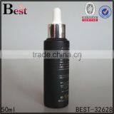 50ml Essential Oil Perfume Empty Black Frosted Glass Dropper Bottle Screen Printing Hot Stamping Cosmetic Packaging Wholesale thumbnail-5