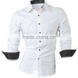 2016 New Fashion Men Long Sleeve Casual Slim Cotton Dress Shirts thumbnail-4