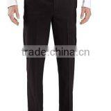 Men's Cotton Plain Front Straight Leg Dress Pants thumbnail-3