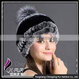 CX-C-78D Women Fashion Korean Excellent Rex Rabbit Fur Winter Hat thumbnail-1