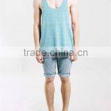 Stringer Custom Made Plain 100% Cotton Wholesale Bodybuilding Stringer Singlet in Bulk thumbnail-3
