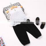 Wholesale Children's Boutique Clothing Sets Vest Shirt Pure Color Muslin Pants thumbnail-2