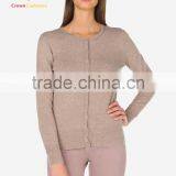 European Private Label Cardigan Pure Cashmere Wool Sweater for Ladies thumbnail-1