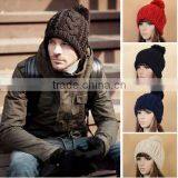 New Popular Solid Color Unisex Winter Knitting Winter Beanie Hat 18373 thumbnail-1
