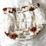 Baby Girl Thanksgiving Clothing Turkey Ruffle Romper Toddlers Fancy Lace Boho Vintage Romper thumbnail-2
