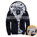 Wholesale Custom Zipper Thick Heavy Winter Fleece Hoodies For Men thumbnail-3