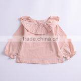 S33613W Baby Girls Latest Fashion Blouse Chiffon Falbala Neck Design Blouse thumbnail-4