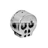 Zinc Based Alloy Halloween Spacer Beads Skull Antique Silver 7mm x 7mm thumbnail-1