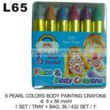 L65 6 PEARL COLORS BODY PAINTING CRAYONS thumbnail-1