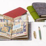 Novel Logo Custom Shorthand Spiral Binding Journal Diary Notebook and Felt Cover With Elastic Band thumbnail-2