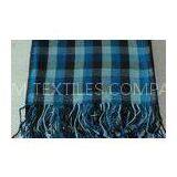 Comfortable Plaids Bamboo Throw Blanket , Blue Anti - Pilling thumbnail-1
