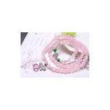 2016 NEFFLY Pink Madagascar Powder Crystal 6mm European Asian Style Beaded Strands Crystal Bracelets Gift Artificial Free Shipping