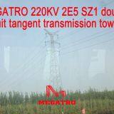 MEGATRO 220KV 2E5 SZ1 double circuit tangent transmission tower