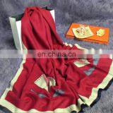 Fashion Wholesale New Arrival Women Winter Carton Design Bear Cashmere Scarf thumbnail-4