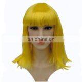 MCW-0404 Party Masquerade Synthetic Long Women Hot Straight Yellow Wig thumbnail-1
