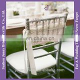 C398A satin ribbon decorative lace chair sashes