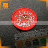 Lovely Wholesale Yellow Flower and Red Heart Custom Embroidered Woven Patches