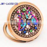 3D Hollow Decoration Antique Metal Pocket Makeup Mirror thumbnail-5