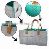 Amazon Hotselling Felt Diaper Caddy Storage Organizer Bag With pu Leather Handle thumbnail-6