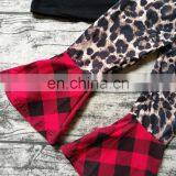 Christmas Baby Girl Clothing Set Christmas Tree Print Leopard Ruffle Pants Kids 2PCS Outfit Tops + Bell-bottomed Pant for 1-5T thumbnail-6