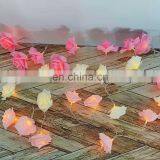 For Valentine's Day Wedding Decorative String Light Rose Battery Operated 10 LED Warm White Flower String Light