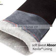 OEM Style Premium Industrial Leather Hand Deer Skin Mechanic Work Welding Gloves Cut Resistant Hand Protection Safety Gloves thumbnail-5