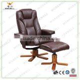WorkWell pu Leather Recliner Chair With Wood Base thumbnail-1