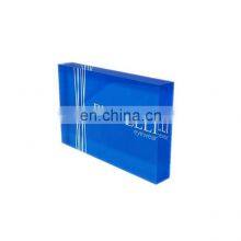Hot Sale UV Printing Solid White Colored Acrylic Display Brand Logo Block Acrylic Solid Block thumbnail-5