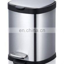 Short Delivery Time Square Stainless Steel Waste Bin Foot Pedal Garbage Bin thumbnail-1
