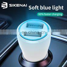 Sikenai Charger Dual USB Output 2 Port LED Night Light Fast USB Car Charger Adapter thumbnail-3