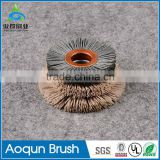 Elaborate diamond abrasive brush for polishing stones with steel wire