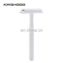 Lady Shaver Women Bikini Brass Handle Safety White Shaving Double Edge Safety Razor thumbnail-1