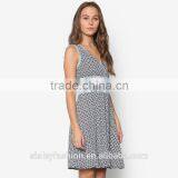 2016 Summer Hotsale V-neck Cotton Dress Design With Cheap Price D275 thumbnail-2