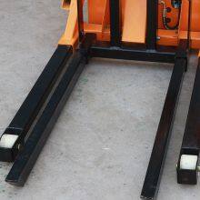 Portable Electric 500Kg 700Kg Folding Lift Load Warehouse Stacker Crank Arm Hydraulic Forklift Trucks thumbnail-5