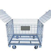Storage Storage Metal Foldable Pallet Steel Wire Mesh Warehouse Cage Stillage thumbnail-3
