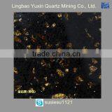 Luxury Black Desk Bathroom Design Lighted Bar Counter Quartz Stone thumbnail-3