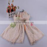 Wholesale Colorful Flower Cotton Women Fashion Embroidery Scarf With Tassel Quality Choice thumbnail-6