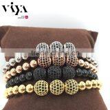 2 YEARS NO Loose Color 18K Gold Plated Man Baeds Bracelet thumbnail-5