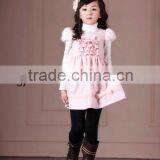 Hot Sale! Newly & Lovely Circle Dot Winter Dress for Kids With Fur thumbnail-1