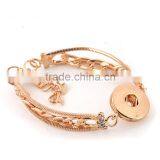 2015 Cheap Button Bracelets 18mm Ginger Snap Button Bracelet DIY Charm Interchangeable Handmade Pulseras Snap Bracelets
