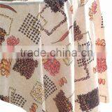 Coffee Pvc Table Cloth/Oilproof & Waterproof Plastic Tablecloths Overlock Edge