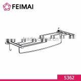 Bathroom Accessory Sets Towel Shelf Rack Bar With Double Hooks