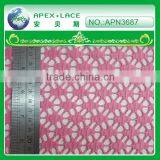 Polyester Fishnet Fabric for Girls Flower Lace Dress-APN3687