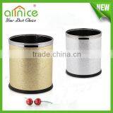 Leatherette Types of Waste Bin/hotel Room Equipment/hotel Waste Basket