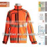 Frontier Workwear Jacket/ Soft Shell With Breathable PU Membrane/ 3M Reflective Tape Passed EN 471/ Hi- Vis Soft Shell Jacket thumbnail-1